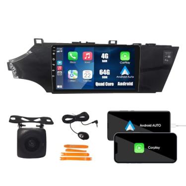 Imagem de [4G 64G] Android Car Stereo FM Radio Carplay Android Auto 22.9 cm Touchscreen Headunit Media Player com câmera reserva para Toyota Avalon 2013 2014 2015 2016 2017 2018 2019 2020 2021 UV Preto LHD