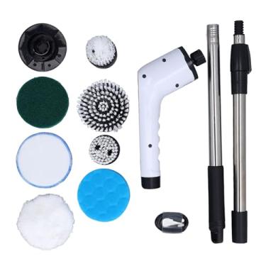 Imagem de Elétrica Spin Scrubber Cordless poderosa ferramenta de limpeza com 7 Cabeças Escova Retrátil Handle para Banheiro Banheira Tile Shower Cozinha Pavimento Móveis Automotive Interior