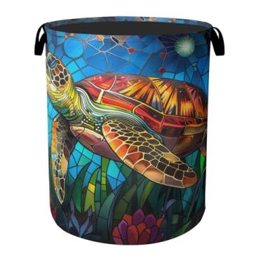 Imagem de Cesta de roupa suja dobrável de lona com alças - organizador de brinquedos, resistente para casa, quarto, dormitório, banheiro