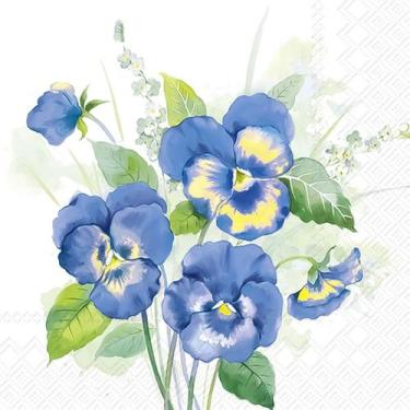 Imagem de Guardanapo para Decoupage Ihr 33x33 Buque Flores Azul C/ 2 Unidades - 