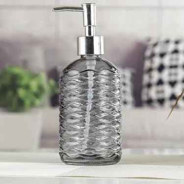 Imagem de Porta Sabonete Líquido de Vidro em cristal 400 ml - 123Útil, Fumê