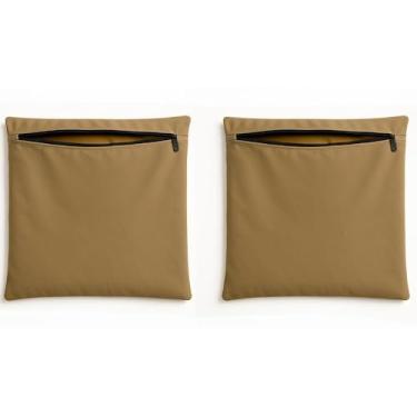 Imagem de Kit 2 Capa de Almofada 42cm Decorativa Suede Sofá Poltrona Cor:capuccino