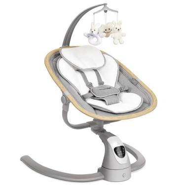 Imagem de Baby Swing ANGELBLISS com detecção de choro, rotação de 180, cinza
