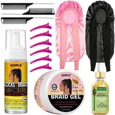 Imagem de Kit de cuidados com o cabelo Goiple Extra Hold Braid Mousse e Gel com 