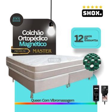 Imagem de Colchão Queen Shox Master Com Vibromassagem Ortopédico 198x158x25cm, S