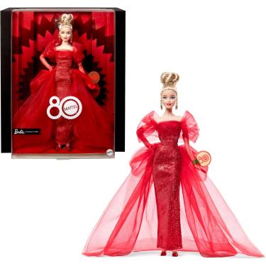 Imagem de Barbie Collector Signature Ruby Red Loira 80TH Aniversario MATTEL