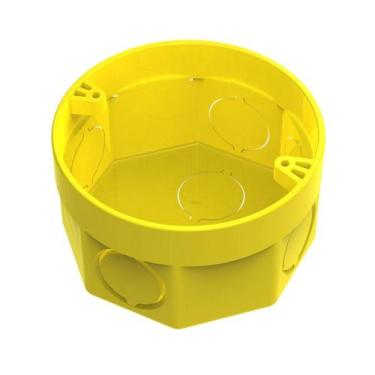 Imagem de Caixa luz octag 3x3 tigreflex amarela - Tigre tubos e conexões