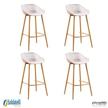 Imagem de Kit 4 Banquetas Clarice Várias Cores - Rivatti, Nude