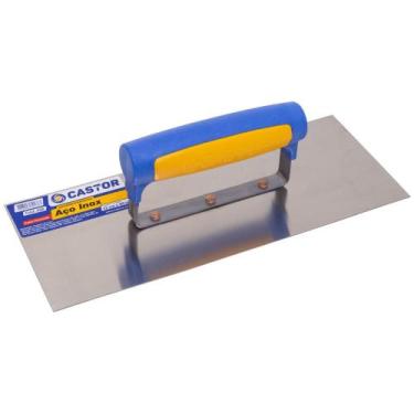 Imagem de Desempenadeira aço inox 12x30cm Lisa Cabo fechado  - Castor