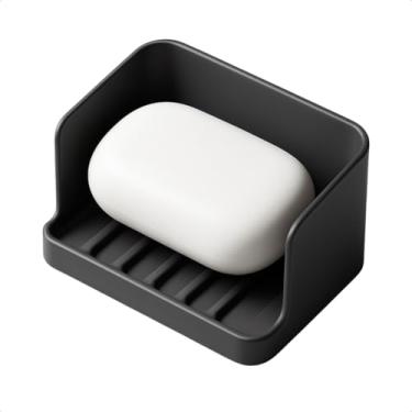 Imagem de Suporte Seca Sabonete Escorredor Antiderretimento Shampoo Em Barra Banheiro Pia Lavabo Saboneteira (Preto)