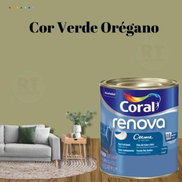 Imagem de Tinta Parede Verde Alecrim Acrílica Fosca Coral Renova 800ml, VERDE OR