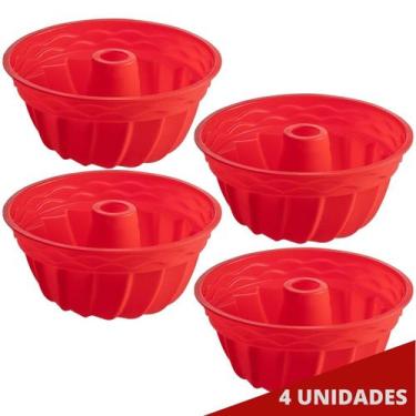 Imagem de Jogo 4 Assadeiras 23,5cm Antiaderente Sortida Silicone - QUALITY HOUSE