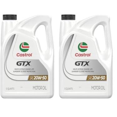 Imagem de Óleo de motor Castrol GTX 20W-50, pacote de 5 litros com 2