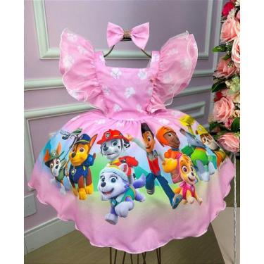 Imagem de Vestido Temáticos Kids Patrulha Canina -Sky - Fabuloso Ateliê, 8, Rosa