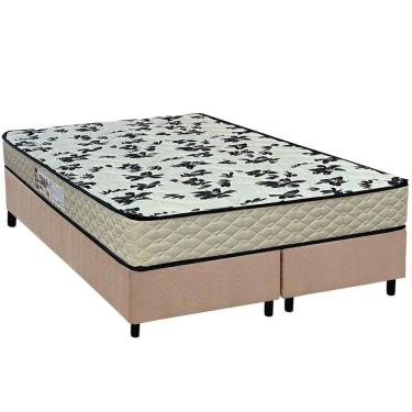 Imagem de Cama Box Queen: Colchão Ortopédico Paropas D33 Pasquale Wave Clean + Base CRC Suede Clean (158x198)