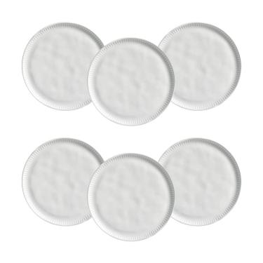 Imagem de Conjunto de Pratos de Sobremesa Porto Brasil Linhas New White 21,5cm - 6 Peças