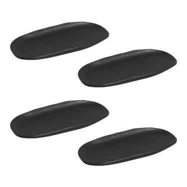 Imagem de Conjunto de Travessas Ovais Pequenas Porto Brasil Orgânico Preto Matte 23x11cm - 4 Peças