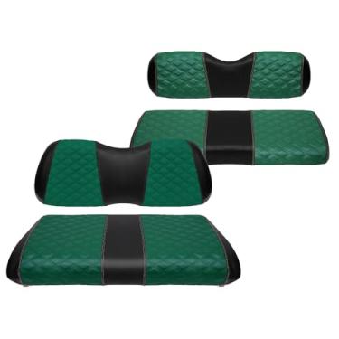 Imagem de SAMXOMAP Capas de assento dianteiras e traseiras de carrinho de golfe à prova d'água e resistente ao sol, acessórios de capa de assento de vinil de grau marinho para carro de clube Precedent 2004+