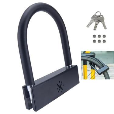 Imagem de Cadeado Trava de Moto Bike com Alarme Anti Furto Motocicleta Bicicleta