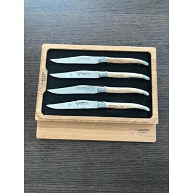 Imagem de Laguiole en Aubrac Laguiole Conjunto de 4 facas de bife, madeira de bétula