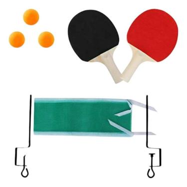 Imagem de Kit Ping Pong Tênis De Mesa - 2 Raquetes + 3 Bolas + 1 Rede