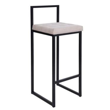 Imagem de Banqueta Para Balcão Cozinha Alta 70cm - Elegance Móveis Industriais, 