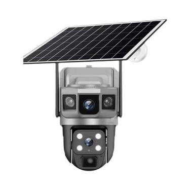 Imagem de Câmera PTZ CCTV Solar 4G De 12MP V380 pro Para Monitoramento Externo À