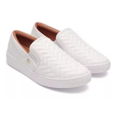 Imagem de Tênis Vizzano Feminino Slip On Branco Essencial, Branco, 37