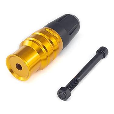 Imagem de Para Kawasaki Ninja ER6N ER6F 2007-2021 Peças de acessórios de motocicleta deslizante de escapamento anti CNC moldura protetor de barra de impacto proteção contra quedas (Cor: Ouro)