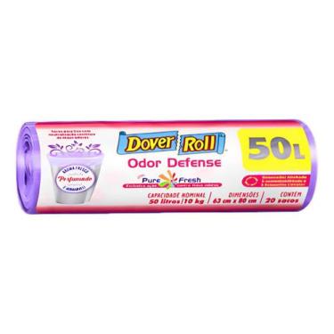 Imagem de Saco De Lixo Banheiro Odor Defense Com Aroma 50 Litros 20 unidades Sac