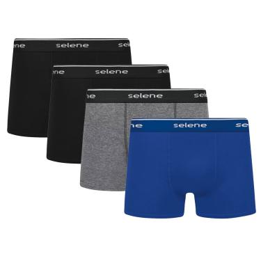 Imagem de Kit 4 Cuecas Boxer Selene Algodão Masculino