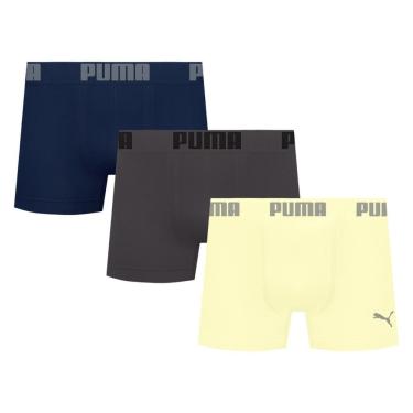 Imagem de Kit 3 Cuecas Puma Boxer Sem Costura Masculina