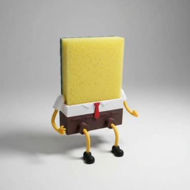 Imagem de Suporte Decorativo Bob Esponja Para Buchas De Cozinha - Art3D Impressã