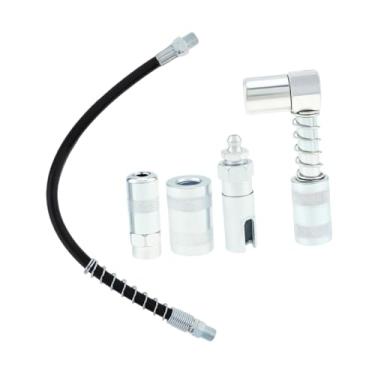 Imagem de Generic Kit de acessórios para graxa, adaptador de acoplamento, mangueira flexível de manutenção, conjunto de acopladores para máquina de graxa para