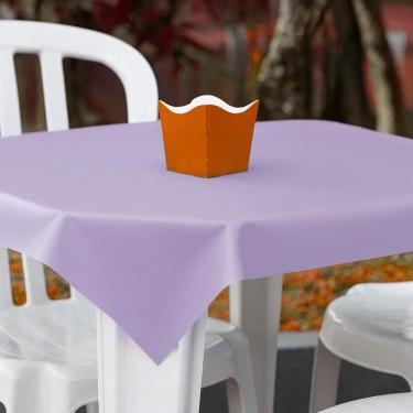Imagem de Kit Festa Toalha Para Mesa De Plástico Desca Kit Toalha Lilá
