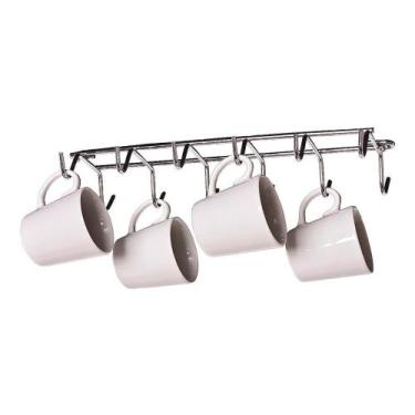 Imagem de Suporte Porta Xícaras Fixo Inox 275x30x100mm Jomer 3310