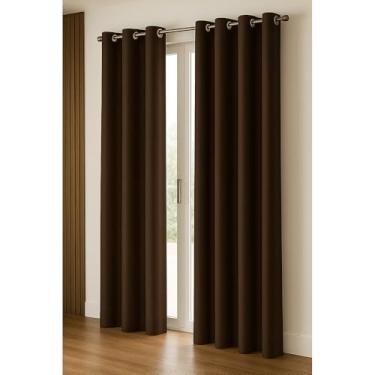 Imagem de Cortina Oxford Premium Para Sala E Quarto(TABACO,2.80mt LARGURA x 2.50mt ALTURA)