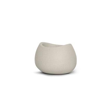 Imagem de Vaso Decorativo Texturizado Oval 12 Cimento para Plantas Jardim