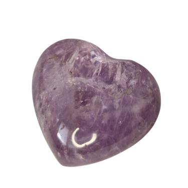 Imagem de Coração de Pedra Ametista 6 cm Natural Decoração