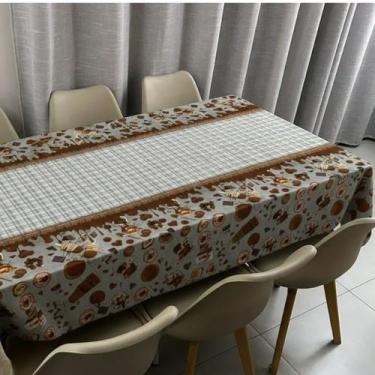 Imagem de Toalha de mesa retangular 4 lugares plástica térmica estampada - UZOO