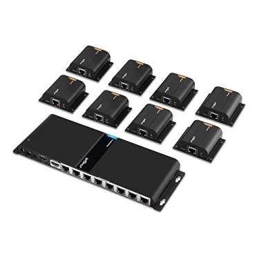 Imagem de gofanco Extensor divisor HDMI de 8 portas 1080p 1x8 sobre cabo Ethernet CAT5e/CAT6/CAT7 – extensão infravermelha, até 40 m (130 pés) a 1080p 60Hz, saída 1 entrada 8, saída HDMI (HDMIExt8P)