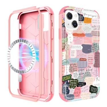 Imagem de LISEVO Capa para iPhone 14, capa para iPhone 13 - Compatível com MagSafe Women Cute Girls Capa protetora magnética feminina exclusiva estética resistente à prova de choque Funda para Apple 13/14