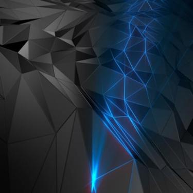 Imagem de Quadro Decorativo Space Low Poly Abstrato para Sala, Escritório ou Quarto - Arte Moderna em Canvas 50x50cm