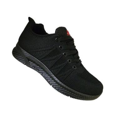 Imagem de Tênis esportivos unissex para jovens, leves, pretos - 7030 - Lightbek 