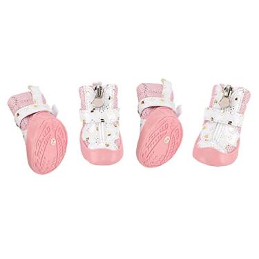 Imagem de ZJchao Botas de Cachorro, 4pcs Lote de Cachorro Sapatos para Pequenos Cães Grandes Cães de de Não Deslizado (Número 2)
