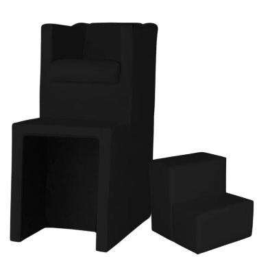 Imagem de Kit Pedicure Cadeira Poltrona Corano Sem Mocho Corano Marrom