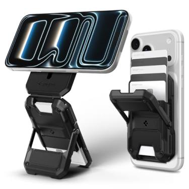 Imagem de Spigen Para carteira MagSafe, Tough Armor Pro (MagFit) compatível com iPhone 17/16/15/14/13/12 Pixel 10 MagSafe-Capas Pixelsnap com bloqueio de RFID, suporte rígido resistente, suporte magnético