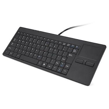 Imagem de aqxreight Teclado USB Com Fio Fino Com Touchpad e Hub para Laptop e Desktop - 86 Projeto Compacto de Chave