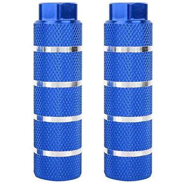 Imagem de Pegs de bicicleta de liga de alumínio azul antiderrapante para mountain BMX eixo traseiro de bicicleta 3/8 polegadas 26T