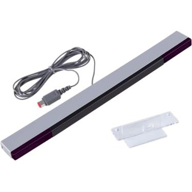 Imagem de Sensor Bar for Wii, Replacement Wired Infrared Ray Sensor Bar for Nintendo Wii and Wii U Console, includes Clear Stand